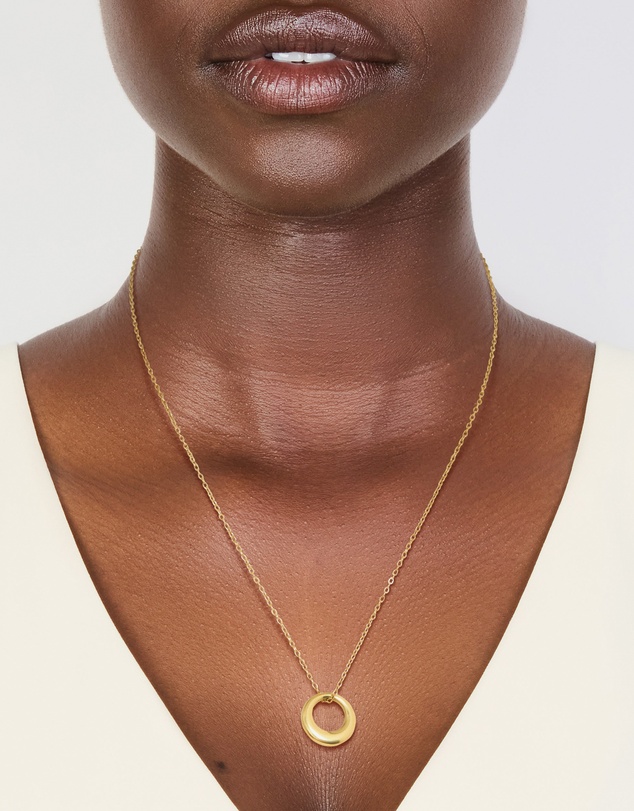 Lovisa - Waterproof Gold Plated Stainless Steel Disc Pendant Necklace