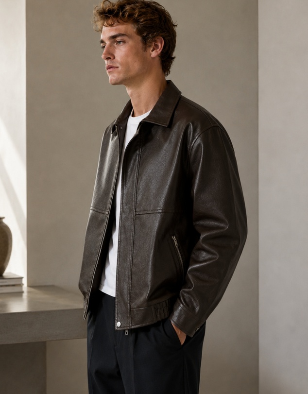 KAJA Clothing - Hudson Leather Bomber Jacket