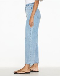 Dazie - Munich High Waisted Cropped Straight Leg Jeans