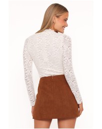 Petal & Pup - Beatriz Lace High Neck Top - Ivory