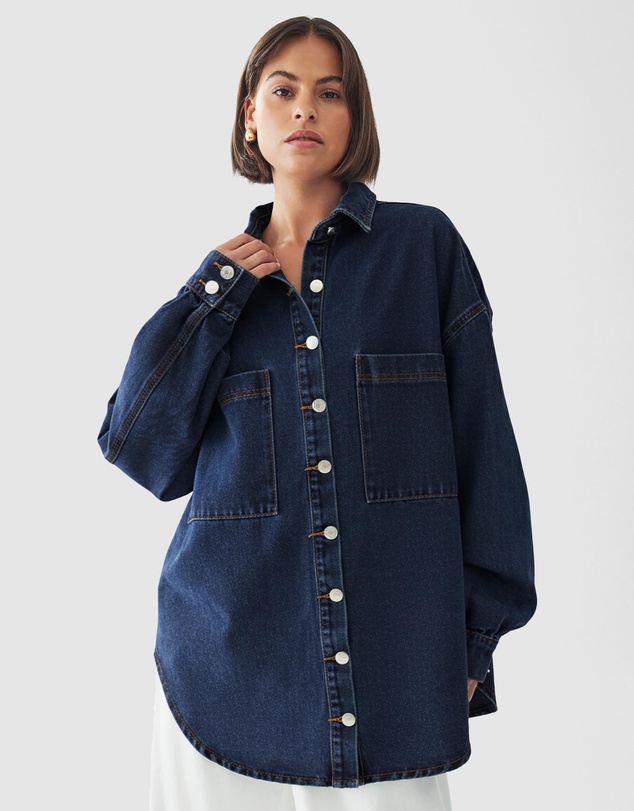 The Fated - Val Oversized Denim Shacket