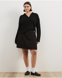 Atmos&Here Curvy - Ayla Wrap Tailored Skirt