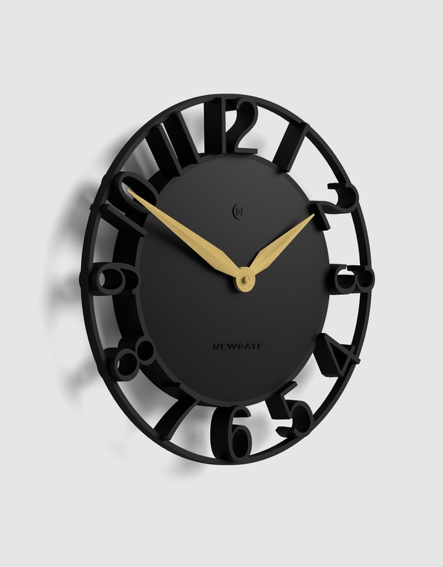 Newgate - Newgate Time Traveller Wall Clock-Black