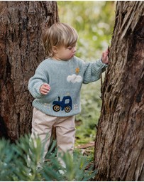 Bebe by Minihaha - Hunter Tractor Knitted Jumper - Babies