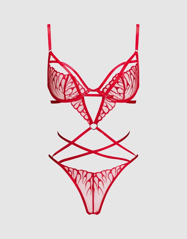 Ann Summers - Flames of Passion Crotchless Bodysuit