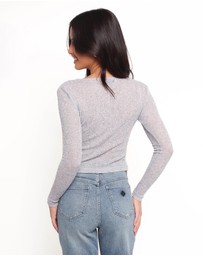 Petal & Pup - Tamsie Cardigan Top - Light Grey