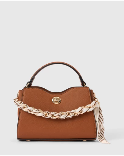 Forever New - Victoria Scarf Lock Top Handle Bag