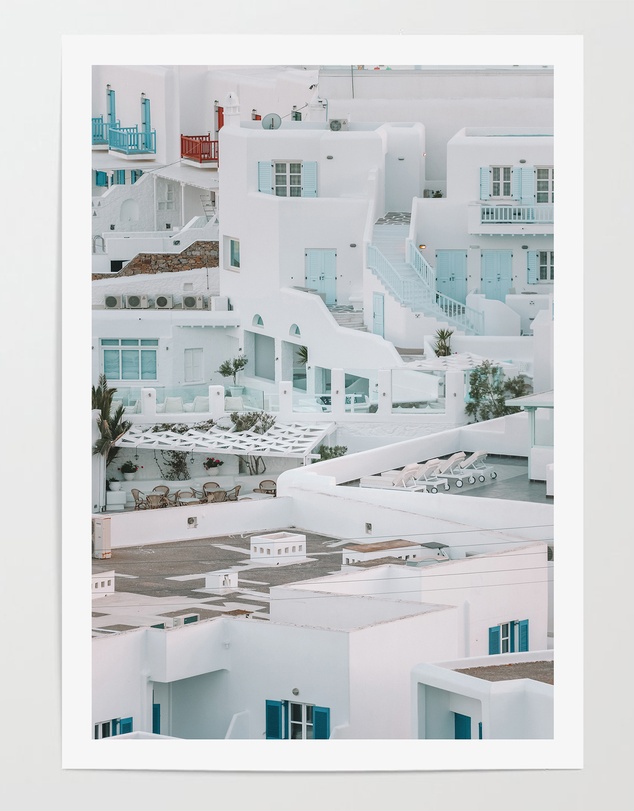 LEGGERA - Meandering Mykonos Streets Print