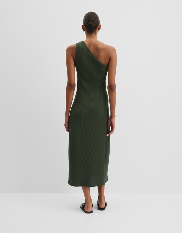 Country Road - One Shoulder Rib Dress