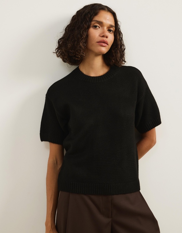 Atmos&Here - Ayla Knitted Boxy T-Shirt