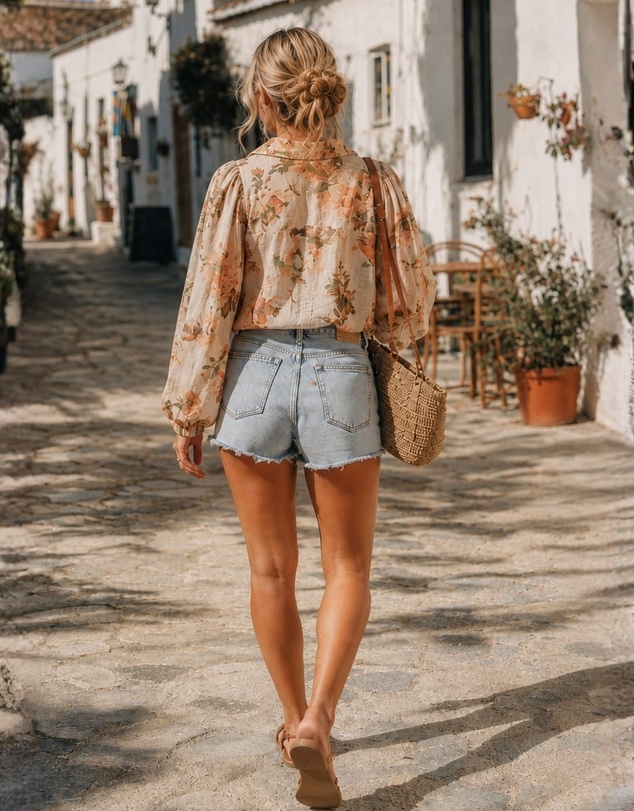 Esther & Co - Veiga Blouse - Cream Floral