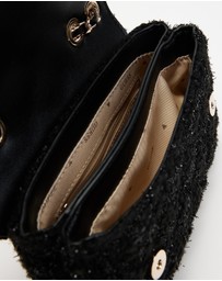 GUESS - Giully Mini 2 Comp Convertible Flap Tweed Bag