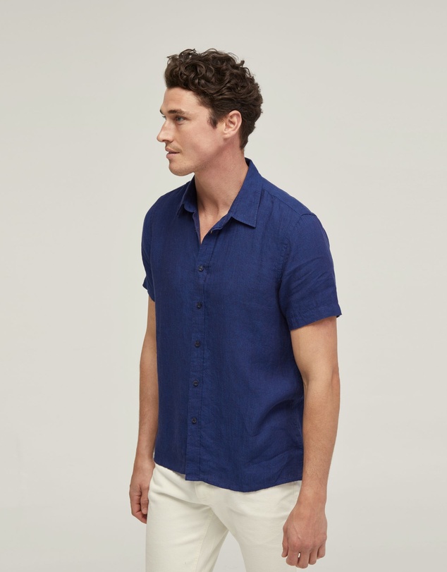 Oxford - Leyton Pure Linen Short Sleeve Shirt