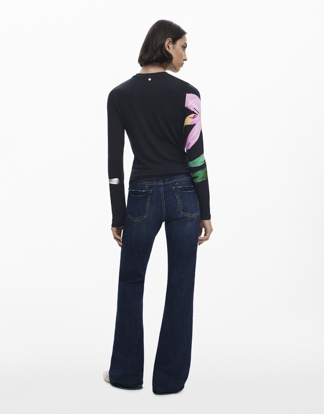 Desigual - Long-sleeve floral T-shirt