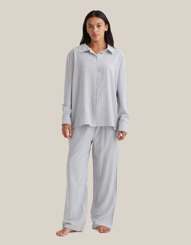 Papinelle - Sabine Seersucker Stripe Boyfriend Shirt