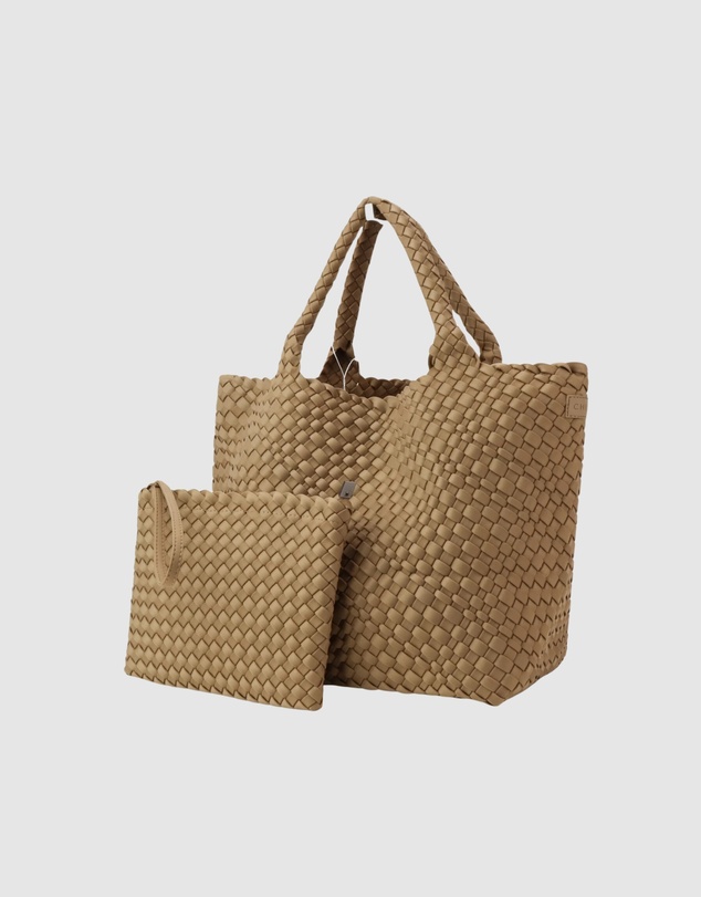 Chuchka - Woven Neoprene Shoulder Bag - Nude