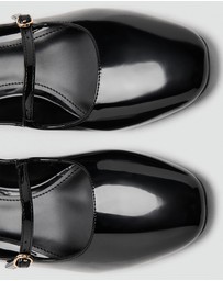 M.N.G - Patent Leather Buckled Heel