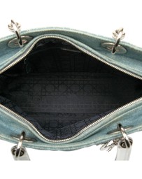 Pre-Loved by Azura Reborn - Pre-Loved Large Denim Cannage Acrylic Handles Lady Dior