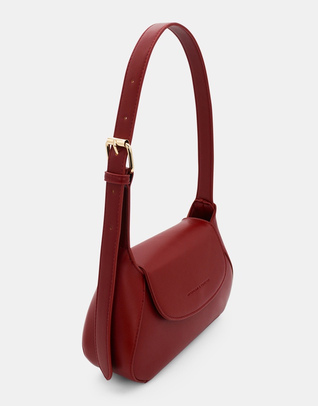 Morgan & Taylor - Kiara Shoulder Bag in Burgundy Red