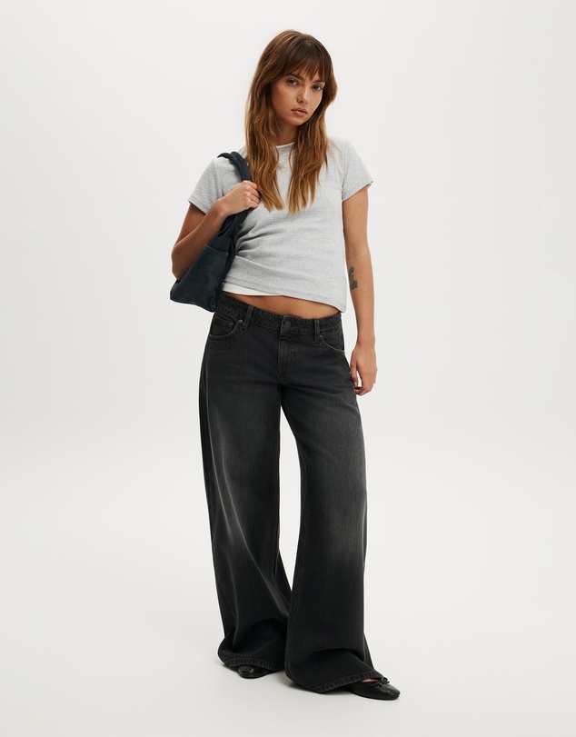 Cotton On - Petite Low Rise Wide Jean