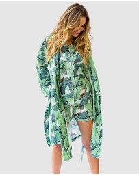 Sant And Abel - Women's Martinique® Green Banana Leaf Robe