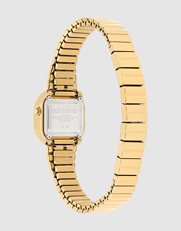 adidas Originals - Digital Two XS 20mm Gold-Tone Stainless Steel Bracelet Watch