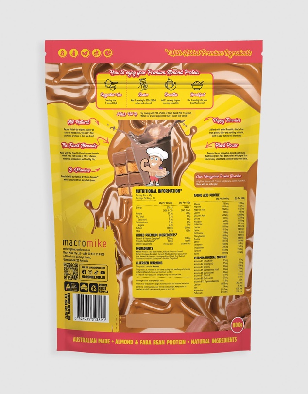 Macro Mike - Premium Almond Protein Choc Honeycomb