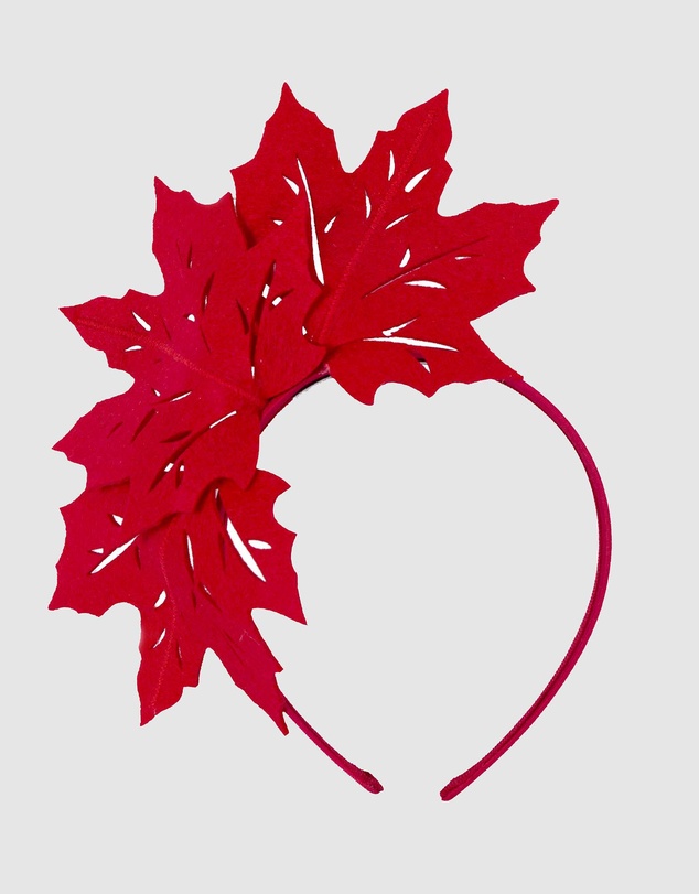 Max Alexander - Laser-Cut Red Winter Racing Fascinator