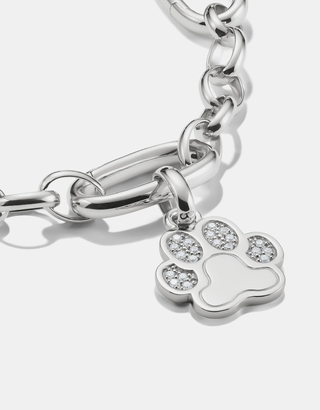 THOMAS SABO - THOMAS SABO Connect Charm paw with stones silver