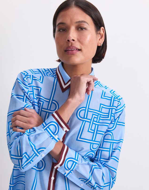 Sportscraft - Rhodes Long Sleeve Cotton Silk Shirt