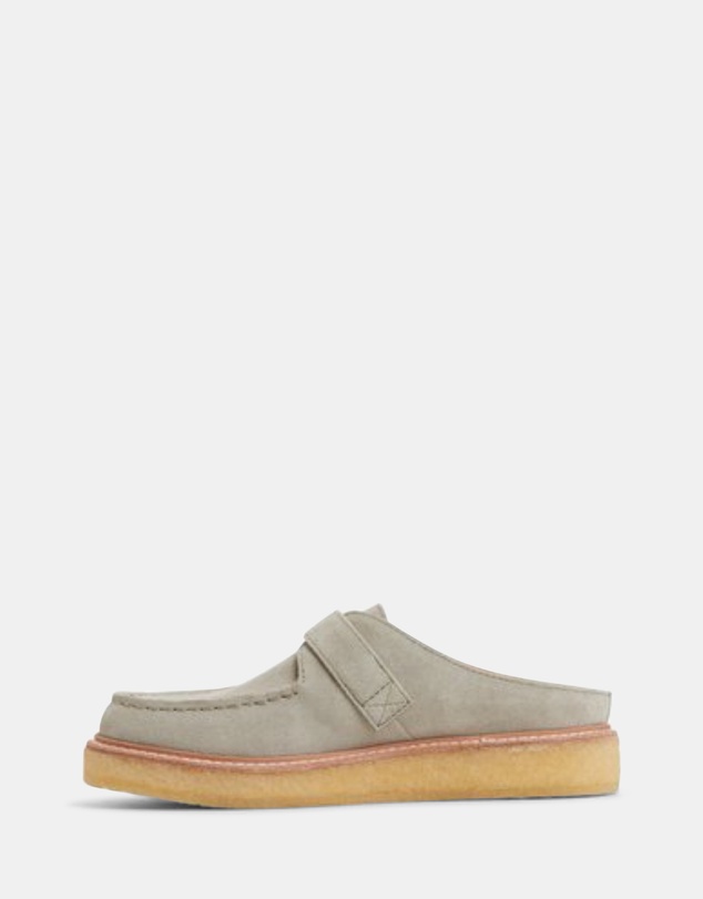 Sperry - Captains Oxford Mule Leather Suede Silver Sage- Women's