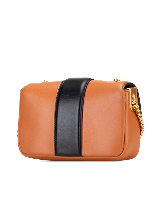 Pre-Loved by Azura Reborn - Pre-Loved Mini Bicolor Nappa Apolo Chain Baguette Shoulder Bag