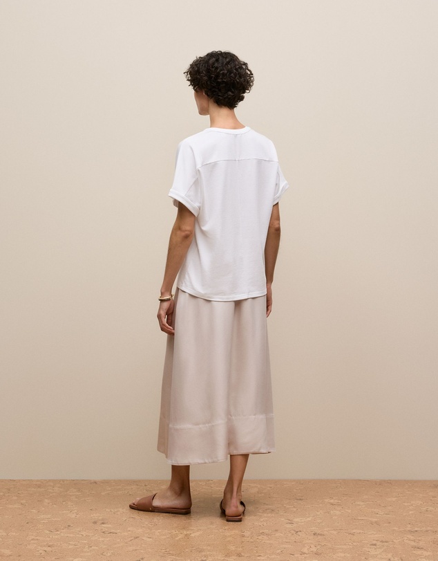 Trenery - Relaxed V Neck T-shirt in White