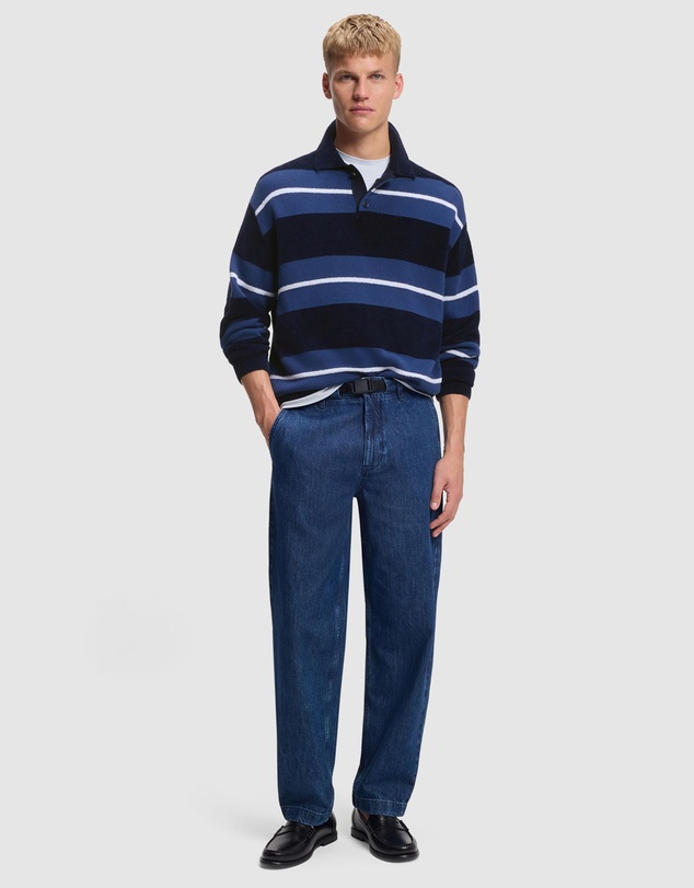 BOSS - Cotton-Blend Knit Polo With Block Stripes