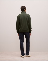 Trenery - Half Zip Sweat in Winter Moss