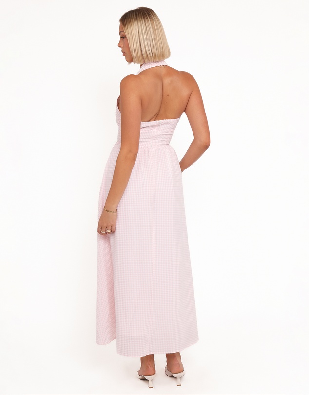 Petal & Pup - Margerie Halter Dress - Pink Gingham