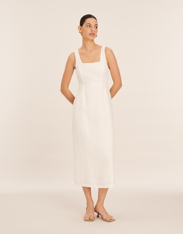 country road linen midi dress Country Road Linen Knit Midi Dress