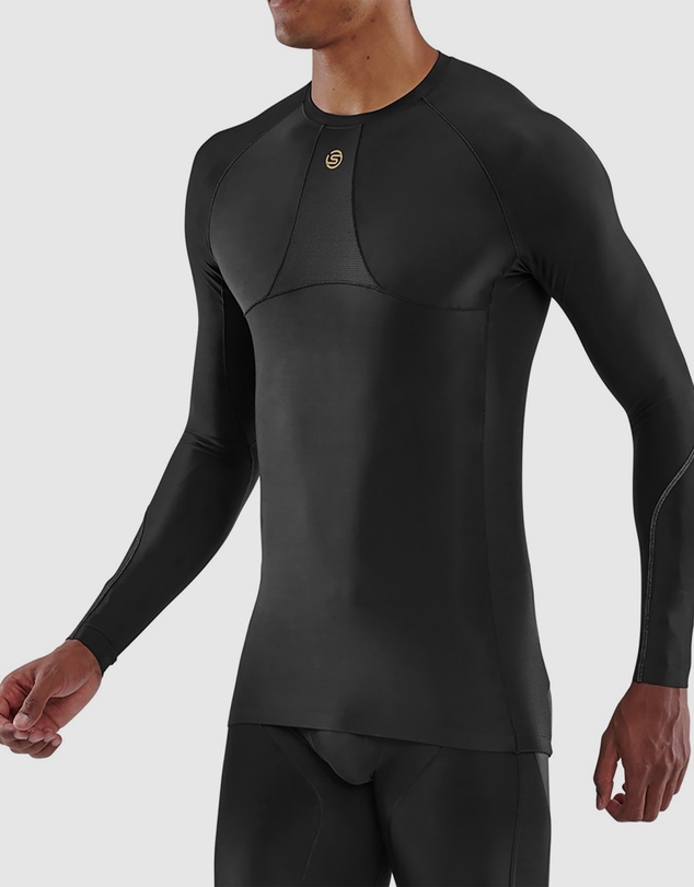 SKINS - SKINS Compression Men's Series-5 Activewear Long Sleeve Top Black