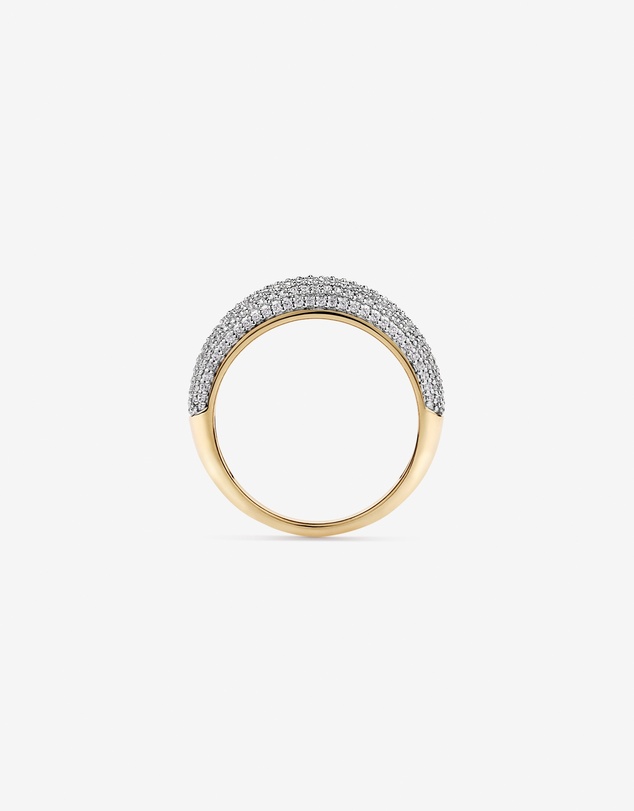 Michael Hill - Pavé Dome Ring with Cubic Zirconia in 18kt Vermeil - 8mm