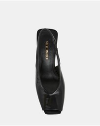 Steve Madden - Lucian Black Leather Heels