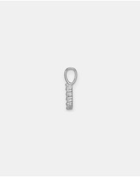 Zoe Olivia - 9K White Gold Lab Grown Diamond Initial B Pendant