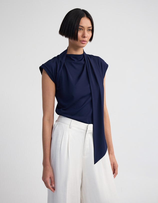 Oxford - Mimi Jersey Scarf Detail Top