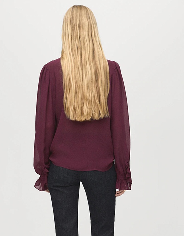M.N.G - Ruffled Blouse With Scarf