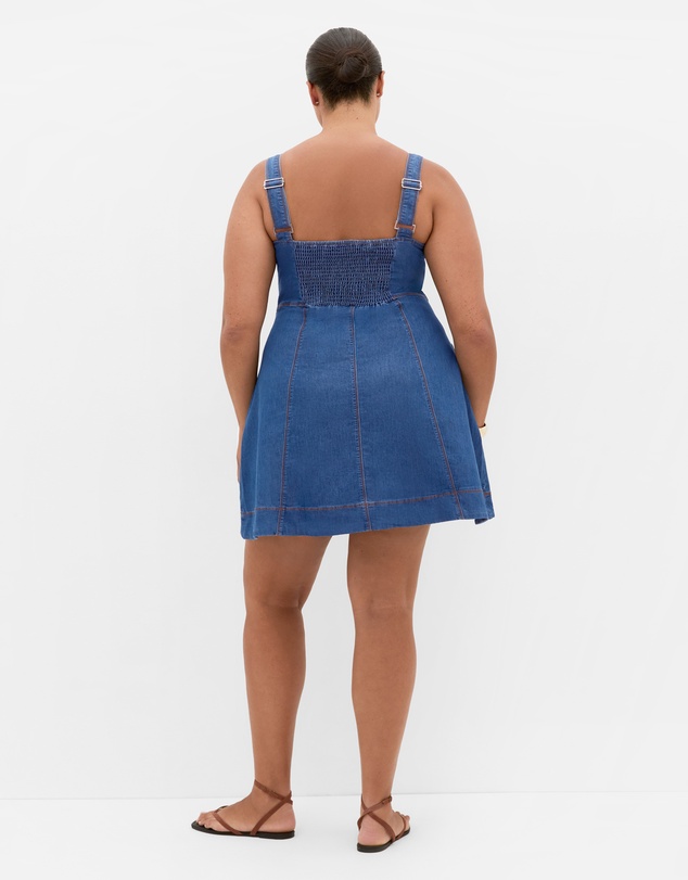 City Chic - Denim Flare Mini Dress