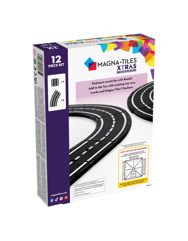 Magna-Tiles - MAGNA-TILES - XTRA Roads - 12 Piece Set