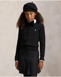 Polo Ralph Lauren - Metallic Mini-Cable Cardigan - ICONIC EXCLUSIVE - Teens