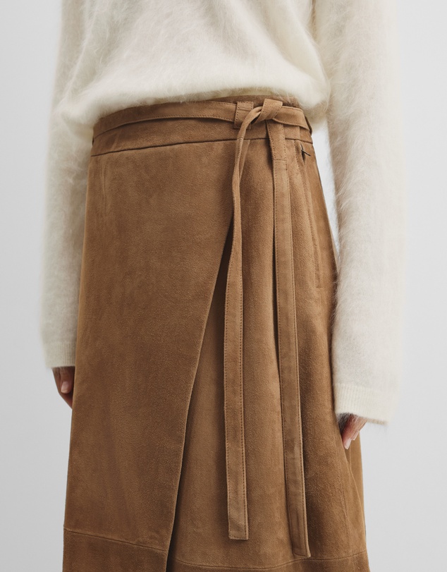 Country Road - Suede Wrap Midi Skirt