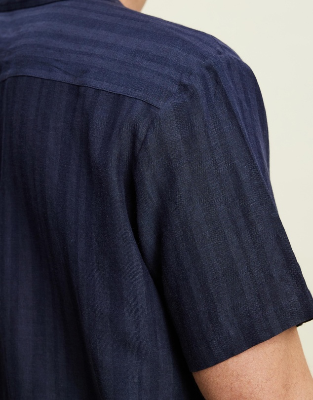 AERE - Linen Rayon Camp Collar Shirt