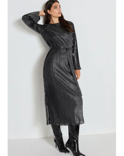 NEXT - Long Sleeve Belted Midi Dress