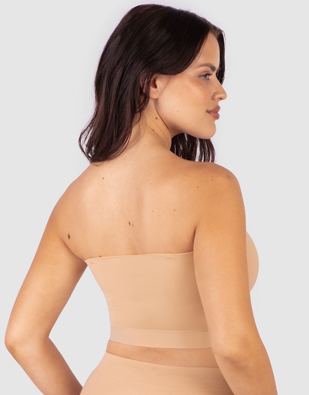 B Free Intimate Apparel - Sleek Bandeau Top with Silicone Bra Pads (A-B- C-D-DD) Cup